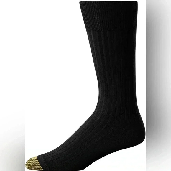 Men’s Gold Toe Black Socks 4 NEW Pairs NWOT - Picture 3 of 7